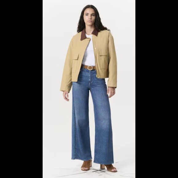 NWT RAG & BONE Miramar Sofie Wide-Leg Pants in Kimber Size 27 Cotton Terry New! - Picture 1 of 9